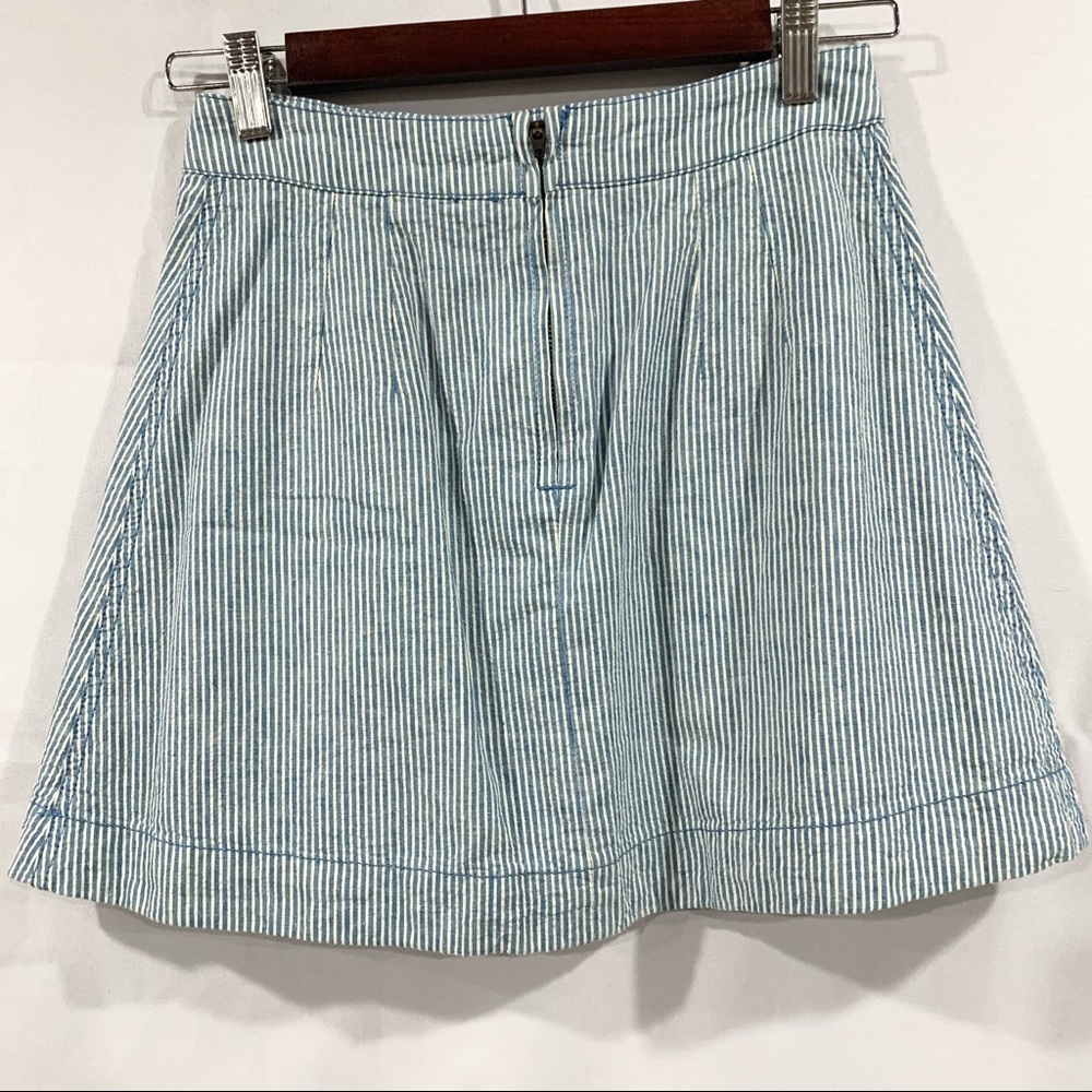 FREE PEOPLE Railroad Striped Mini Skirt size 0 - Picture 6 of 8